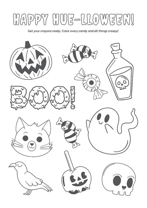 Easy Halloween Drawing for kids