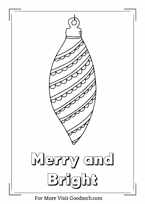 Christmas bauble coloring 5