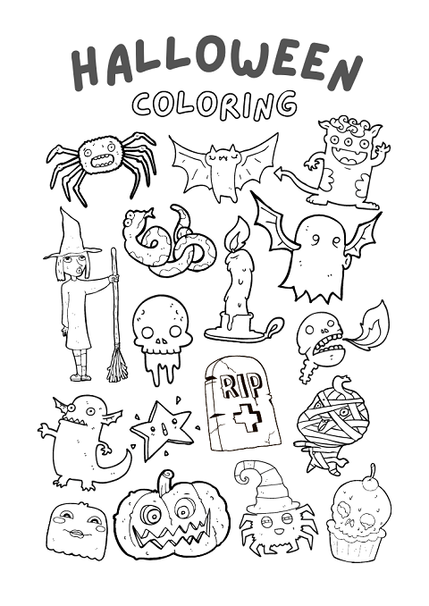 Halloween coloring Pages for kids