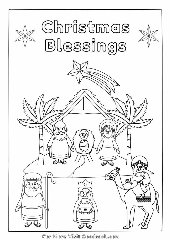 christmas coloring for kids easy