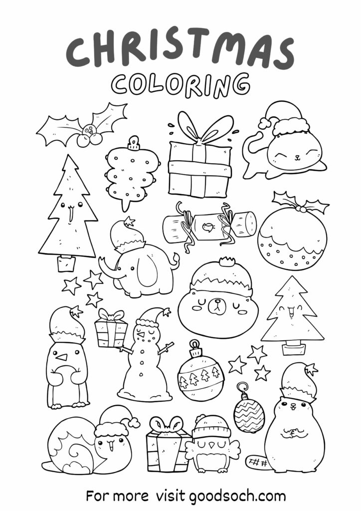 christmas easy drawing for kids