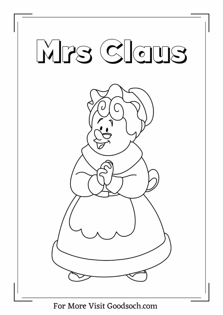christmas mrs claus coloring