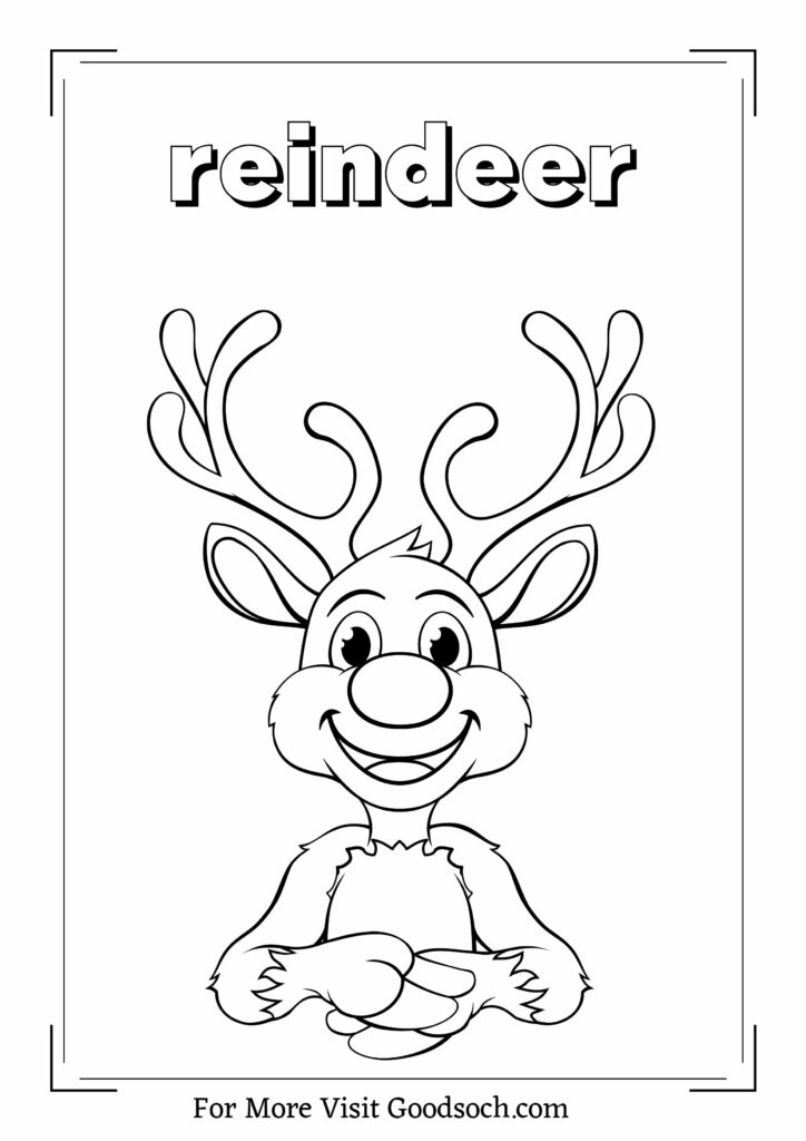 christmas reindeer coloring