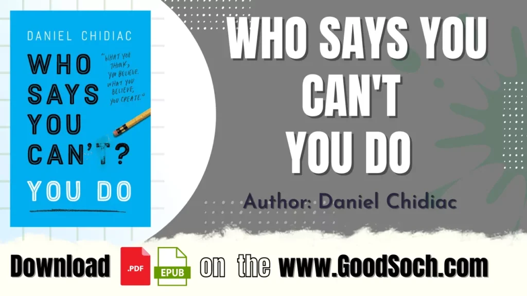 Who Says You Can't You Do Book [PDF] Free